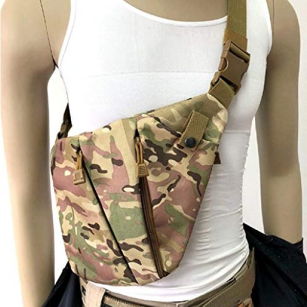 Jipemtra Tactical Pouch 1 Jipemtra Tactical Messenger Bag Small Molle Military Assault Gear Sling Pack Tackle Side Bag EDC Sling Pack Utility Versipack (CP)