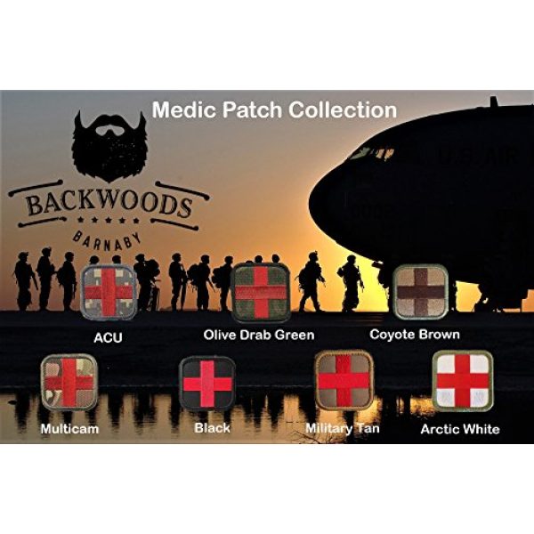 Backwoods Barnaby Airsoft Morale Patch 2 Backwoods Barnaby Medic Cross Morale Tactical Patch with Hook