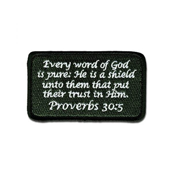 BASTION Airsoft Morale Patch 1 BASTION Morale Patches (Proverbs 30:5, ODG) | 3D Embroidered Patches with Hook & Loop Fastener Backing | Well-Made Clean Stitching | Christian Patches Ideal for Tactical Bag, Hats & Vest