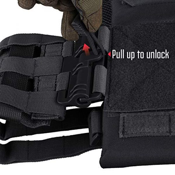 LIVANS Tactical Pouch 4 LIVANS Quick Release Buckle Set for Plate Carrier, Molle Side Belt Cummerbund Fast Fit Buckle Set Single Point Quick Release Assembly
