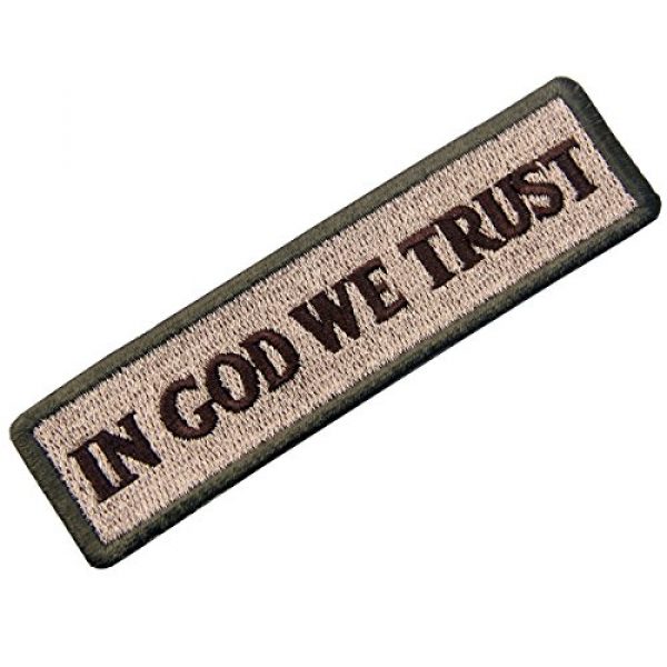 EmbTao Airsoft Morale Patch 3 EmbTao in GOD We Trust Embroidered Tactical Morale Iron On Sew On Patch - Multitan