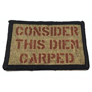 RedheadedTshirts Airsoft Morale Patch 1 Consider This Diem Carped! Morale Patch Funny Tactical Military 2x3"