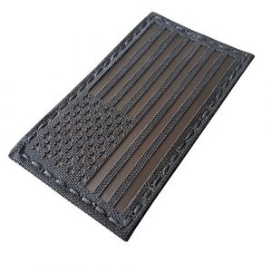 Tactical Freaky Airsoft Morale Patch 1 Blackout Infrared IR USA American Flag 3.5x2 IFF Tactical Morale Hook&Loop Patch
