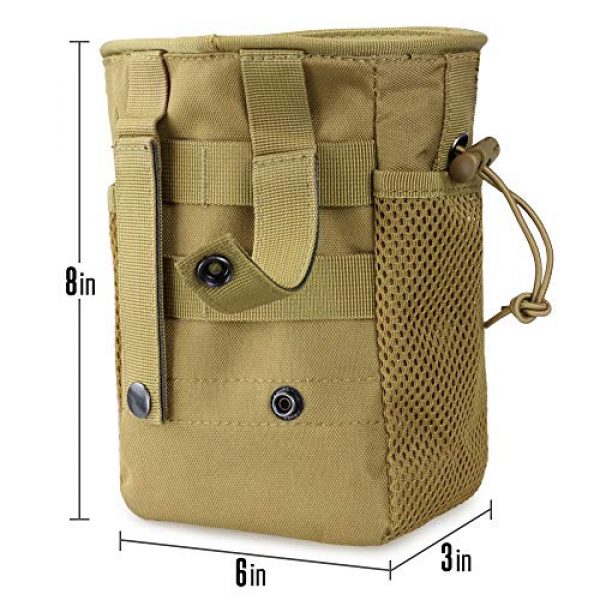 LIVANS Tactical Pouch 5 LIVANS Tactical Molle Dump Pouch, Magazine Recovery Pouch Drastring Ammo Bag Belt Utility Fanny Adjustable Military Holster Bag Outdoor for Airsoft Paintball Hunting Gear