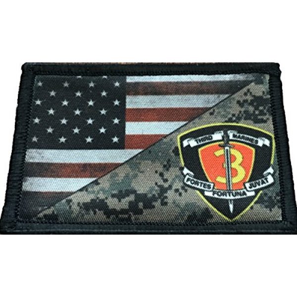 RedheadedTshirts Airsoft Morale Patch 1 USMC 3rd Marines Regiment USA Flag Morale Patch Tactical Military. 2x3" Hook Made in The USA Perfect for Your Rucksack, Pack Bag, Molle Gear, Operator hat or Cap!