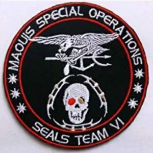 Tactical Embroidery Patch Airsoft Morale Patch 1 Navy Seal Team VI Six Maouis Special Operation Tactical Embroidery Patch Hook & Loop Morale Patch Military Patch for Clothing Accessory Backpack Armband
