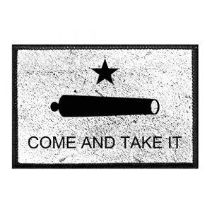 P PULLPATCH Airsoft Morale Patch 1 Gonzales Flag - Come and Take It - Texas - Distressed Morale Patch | Hook and Loop Attach for Hats, Jeans, Vest, Coat | 2x3 in | by Pull Patch
