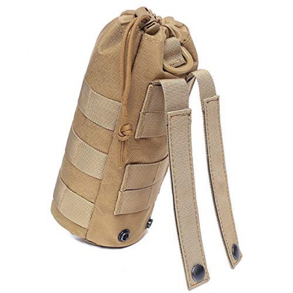 Novemkada Tactical Pouch 5 Novemkada Water Bottles Pouches - 1000D Tactical Molle Drawstring 32OZ Hydration Carrier Bag