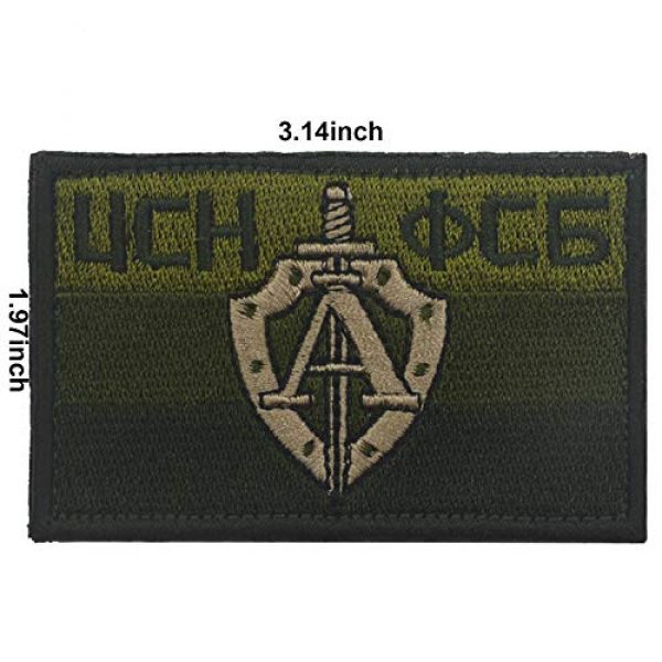ODSP Airsoft Morale Patch 5 Russians Do Not Yield, Green CSN FSB Alfa Group, AK47 Tactical Morale Military Embroidered Patch 5PCS