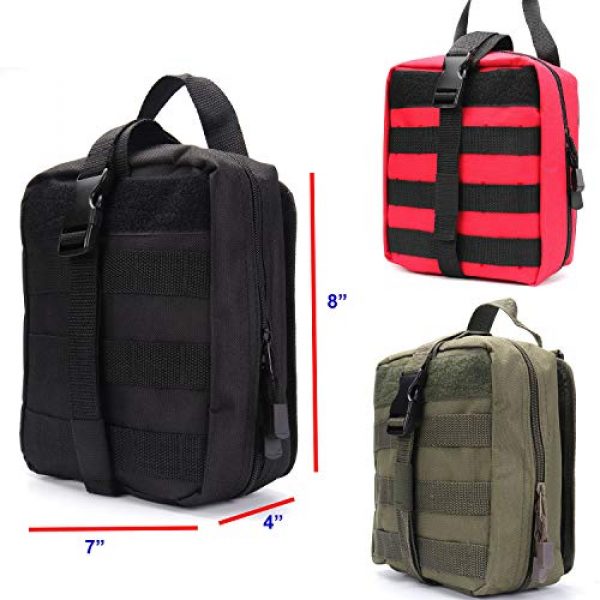 ASEEBY Tactical Pouch 6 ASEEBY First Aid Kit Utility MOLLE Pouch Bag Rip-Away Tactical Bag Compact Accessory Tool Carrier Pocket for Military Advanture Outdoor Camping