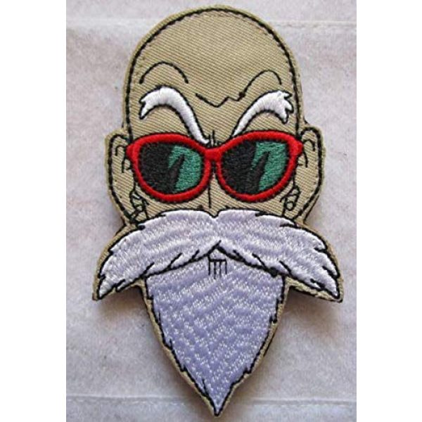 Tactical Embroidery Patch Airsoft Morale Patch 1 Dragon Ball Z Master Roshi Tactical Embroidery Patch Hook & Loop Morale Patch Military Patch for Clothing Accessory Backpack Armband
