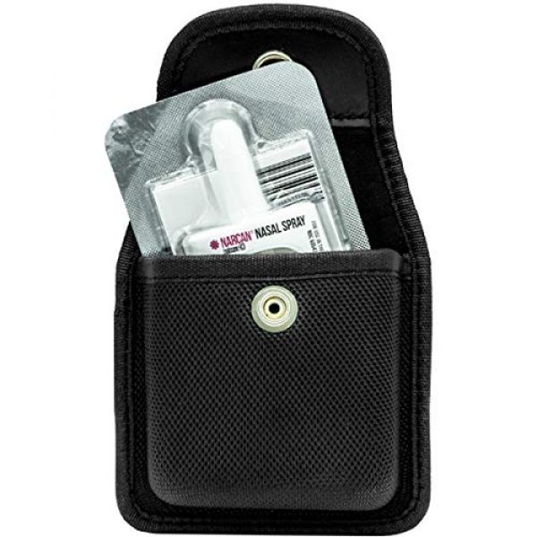 HERO'S PRIDE DUTY GEAR Tactical Pouch 3 Hero's Pride Nasal Spray CASE, Finish Nylon, Snap Color Hidden Snap Closure, Fits Belts: 2.25" W - NARCAN