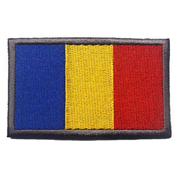 Tactical Embroidery Patch Airsoft Morale Patch 1 Romania Flag Tactical Embroidery Patch Hook & Loop Morale Patch Military Patch for Clothing Accessory Backpack Armband