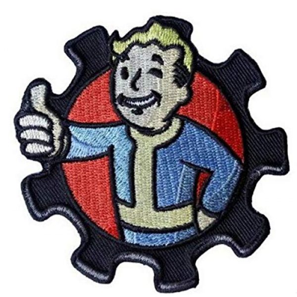 Tactical Embroidery Patch Airsoft Morale Patch 1 Fallout Vault Boy Tactical Embroidery Patch Hook & Loop Morale Patch Military Patch for Clothing Accessory Backpack Armband