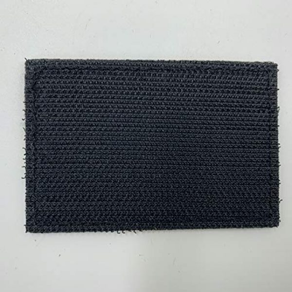 uuKen Airsoft Morale Patch 4 uuKen Embroidery Black and White Security Guard Tactical Hat Cap Patch 3x2 inches Back with Hook Fastener (Black and White, for Hat 3"x2")