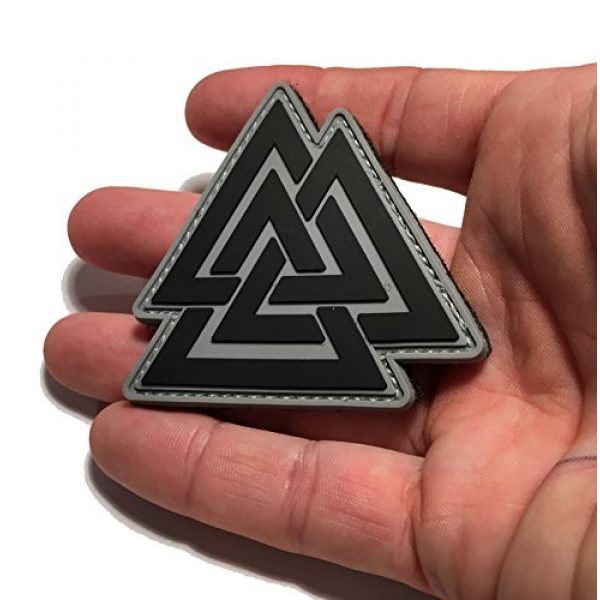 Empire Tactical USA Airsoft Morale Patch 2 The Viking Odin Symbol Valknut Unicursal Design 3x3" Ancient Valhalla PVC Morale Patch (Empire Tactical)