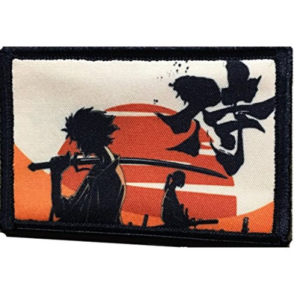 RedheadedTshirts Airsoft Morale Patch 1 Samurai Champloo Morale Patch. Perfect for your Tactical Military Army Gear, Backpack, Operator Baseball Cap, Plate Carrier or Vest. 2x3" Hook and Loop Patch. Made in the USA