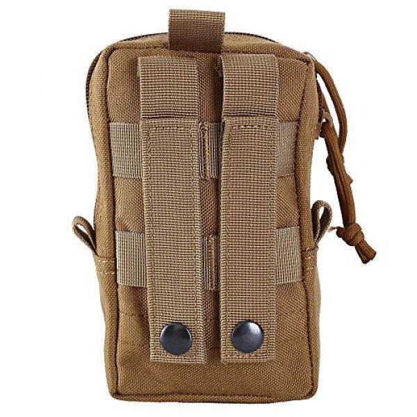 DONGKER Tactical Pouch 6 DONGKER Tactical Waist Bag, Tactical Pouch Hanging Waist Pocket Saddlebag Phone Holder Waist Pack for Camping, Hiking, Outdoor-Living, Trekking (Brown)