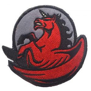 Tactical Embroidery Patch Airsoft Morale Patch 1 Pegasus Unicorn Tactical Embroidery Patch Hook & Loop Morale Patch Military Patch for Clothing Accessory Backpack Armband (red)
