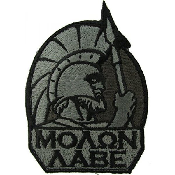 Mil-Spec Monkey Airsoft Morale Patch 1 Molon Labe Spartan Morale Patch (ACU Dark (Foliage Green))