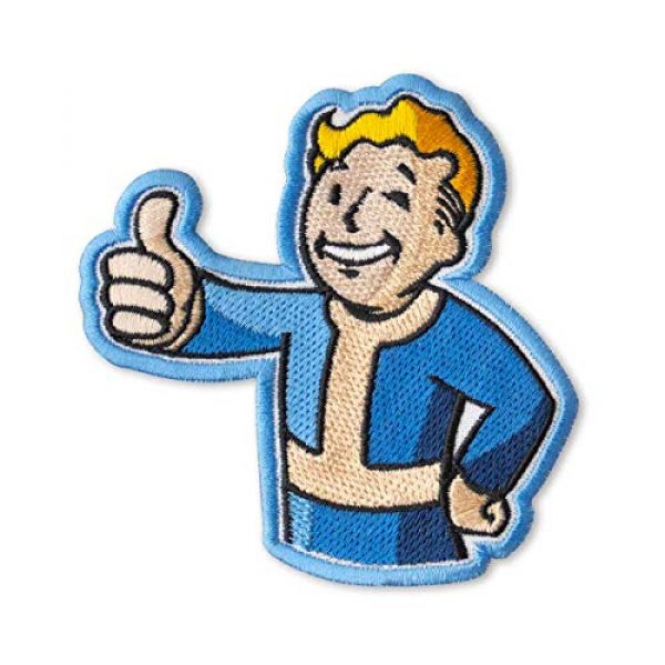 Embrosoft Airsoft Morale Patch 1 Fallout Vault Boy Embroidered Patch Iron On (3.5" x 3.6")