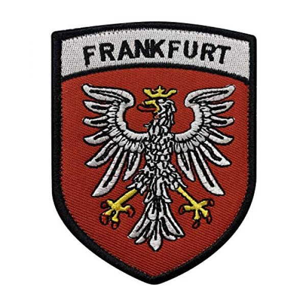MORTHOME M Airsoft Morale Patch 1 MORTHOME M Frankfurt Embroidery Patch Military Tactical Morale Patch Badges Emblem Applique Hook Patches for Clothes Backpack Accessories