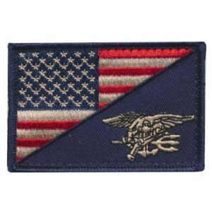 Tactical Embroidery Patch Airsoft Morale Patch 1 Seals American Flag Tactical Embroidery Patch Hook & Loop Morale Patch Military Patch for Clothing Accessory Backpack Armband