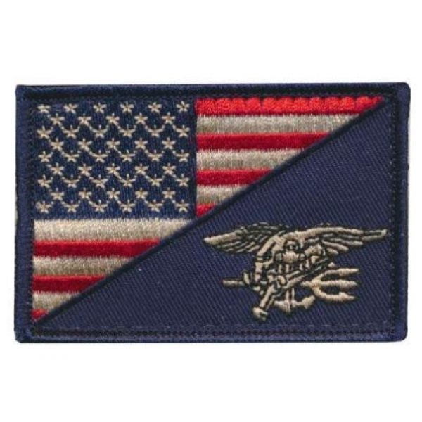 Tactical Embroidery Patch Airsoft Morale Patch 1 Seals American Flag Tactical Embroidery Patch Hook & Loop Morale Patch Military Patch for Clothing Accessory Backpack Armband