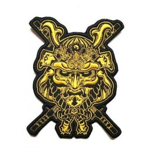 Embroidery Patch Airsoft Morale Patch 1 Japanese Bushido Japanese Warrior Military Hook Tactics Morale Embroidered Patch (color1)