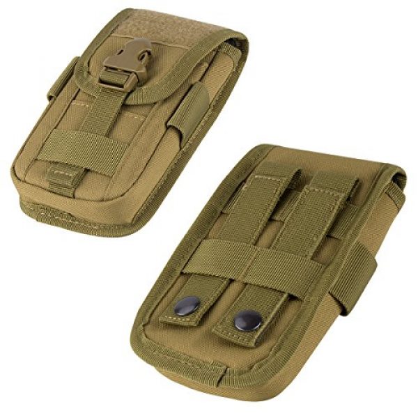 IronSeals Tactical Pouch 3 IronSeals Tactical Molle Pouch Compact EDC Utility Gadget Waist Bag Pack with Cell Phone Holster and Card Slots for 4.7"-6.5" Phone