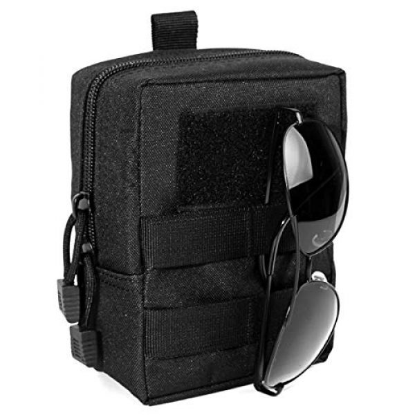IronSeals Tactical Pouch 5 IronSeals Tactical Molle Pouch Multi-Purpose Compact Pack Water-Resistant Utility EDC Pouch with Flag Patch