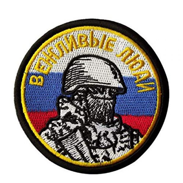 Tactical Embroidery Patch Airsoft Morale Patch 1 Russian Chevron Strip"Polite Soldier" Tactical Embroidery Patch Hook & Loop Morale Patch Military Patch for Clothing Accessory Backpack Armband (color1)