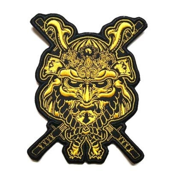 Tactical Embroidery Patch Airsoft Morale Patch 2 Bushido Samurai Japanese Warrior Tactical Embroidery Patch Hook & Loop Morale Patch Military Patch for Clothing Accessory Backpack Armband (2pcs)