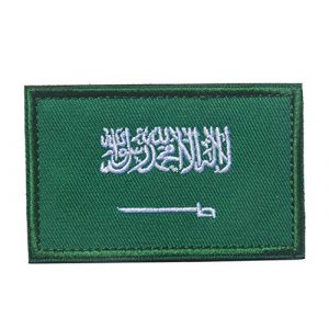 Tactical Embroidery Patch Airsoft Morale Patch 1 Saudi Arabia Flag Tactical Embroidery Patch Hook & Loop Morale Patch Military Patch for Clothing Accessory Backpack Armband