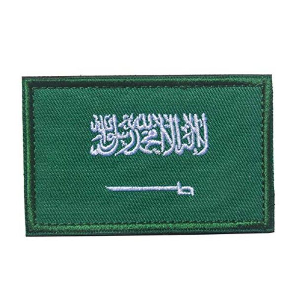 Tactical Embroidery Patch Airsoft Morale Patch 1 Saudi Arabia Flag Tactical Embroidery Patch Hook & Loop Morale Patch Military Patch for Clothing Accessory Backpack Armband