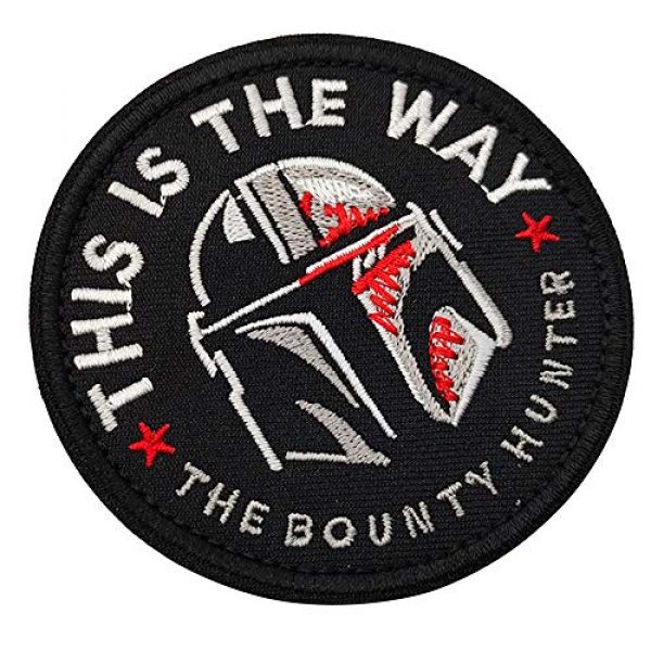 APBVIHL Airsoft Morale Patch 7 This is The Way Mandalorian Star Wars Embroidered Patches, Emblem Tactical Military Morale Funny Patch Decorative Badge, Fastener Hook and Loop Backing