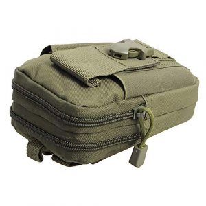 Pvnoocy Tactical Pouch 1 Tactical Universal Holster Military Molle Hip Waist Belt Bag Wallet Pouch Purse Phone Case with Zipper for Phone
