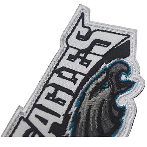 ODSP Airsoft Morale Patch 7 Eagles Football Embroidered Hook and Loop Fasteners Backing Patches Badge Emblem Sign Applique Tactical Military Morale Patch 3.15" x 1.78" 2PCS