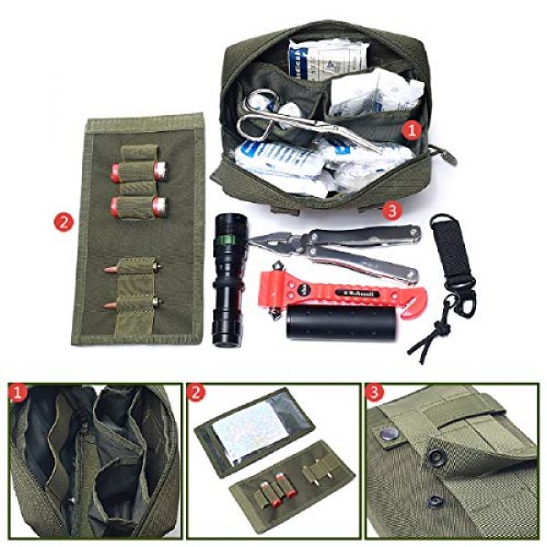 Azarxis Tactical Pouch 4 Azarxis Tactical MOLLE Rip-Away EMT Medical First Aid IFAK Blowout Pouch Trauma Bag
