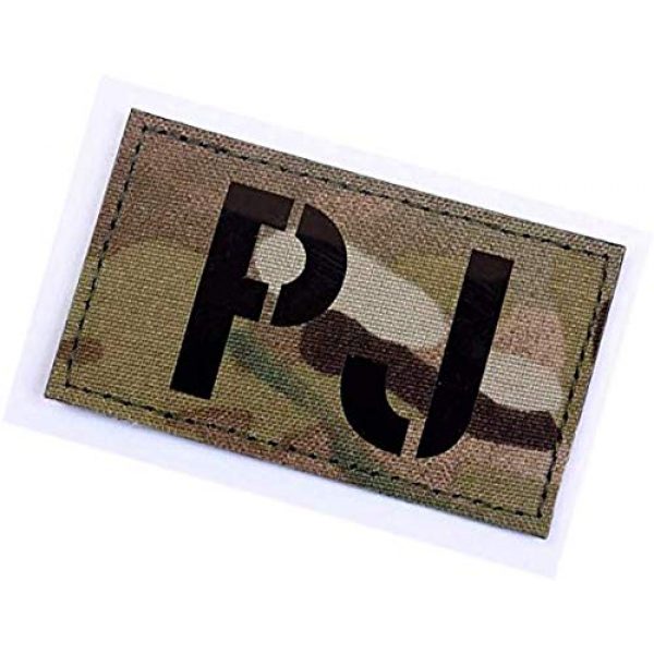 Embroidery Patch Airsoft Morale Patch 3 PJ Pararescue Jumper Military Hook Loop Tactics Morale Reflective IR Patch
