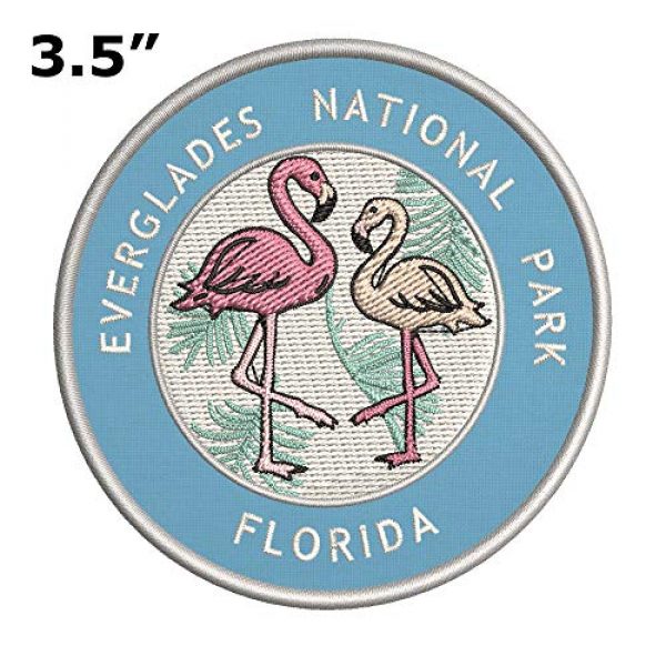 Appalachian Spirit Airsoft Morale Patch 2 Flamingos Everglades National Park, Florida Two Flamingos Embroidered Premium Patch DIY Iron-on or Sew-on Decorative Badge Emblem Vacation Souvenir Travel Gear Clothes Appliques
