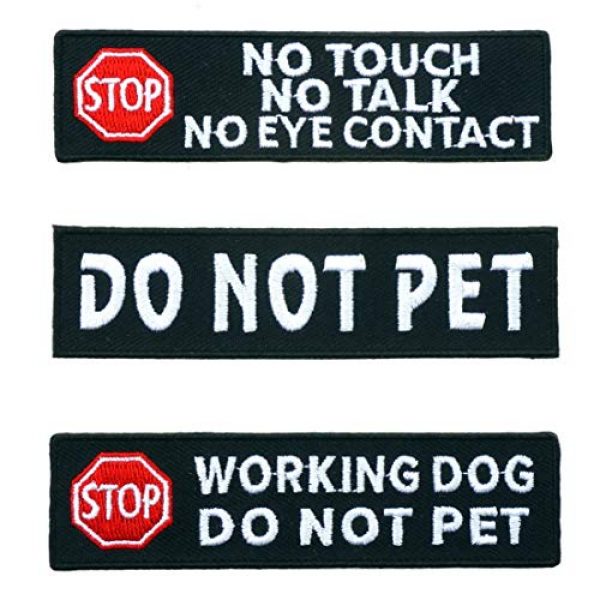 Graphic Dust Airsoft Morale Patch 1 Do Not Pet No Touch No Talk No Eye Contact Working Dog Do Not Pet Embroidered Iron On Patch Funny Patch
