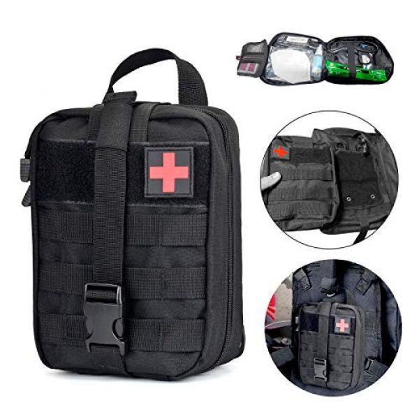 Goldfire Tactical Pouch 5 Goldfire Medical First Aid Pouch,Molle EMT Pouch Tactical Rip-Away Nylon Medical Pouch for Outdoor Hiking Camping Trekking Hunting