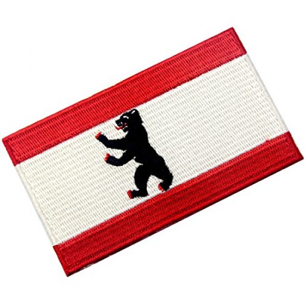 EmbTao Airsoft Morale Patch 3 Berlin City Flag Patch Embroidered Applique Iron On Sew On Emblem
