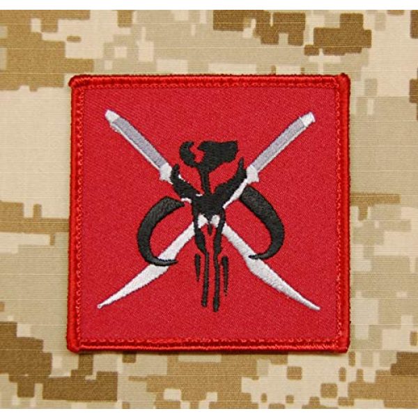 BritKitUSA Airsoft Morale Patch 1 BritKitUSA Star Wars Mandalorian Crusader Jedi Warrior Tactical Morale Patch Hook Backing