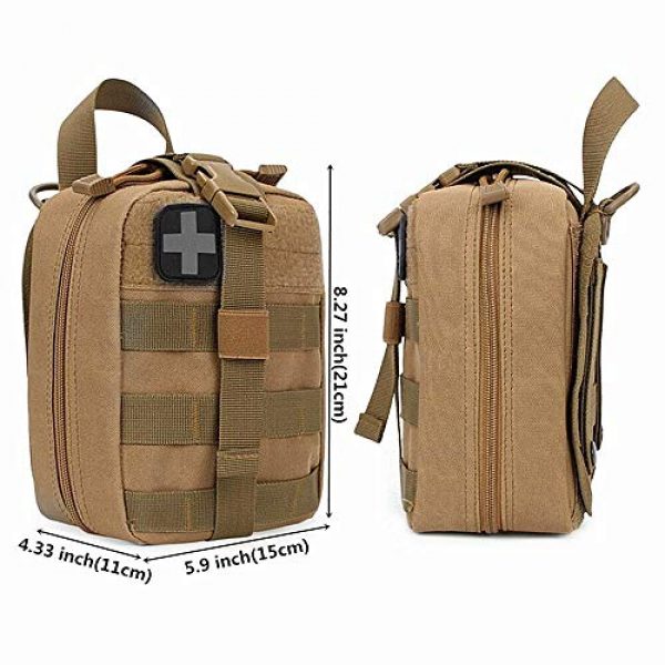 FIRECLUB Tactical Pouch 3 FIRECLUB Compact Tactical MOLLE Rip-Away EMT Medical First Aid Utility Pouch 1000D Nylon Carlebben for Hiking, Biking, Rock Climbing, Hunting, Sports