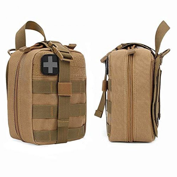 FIRECLUB Tactical Pouch 2 FIRECLUB Compact Tactical MOLLE Rip-Away EMT Medical First Aid Utility Pouch 1000D Nylon Carlebben for Hiking, Biking, Rock Climbing, Hunting, Sports