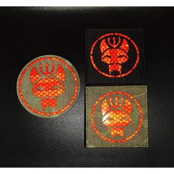 ODSP Airsoft Morale Patch 7 Seal Team Infrared IR Reflective Patches - Tactical Military Morale Patch Shoulder Logo Badge DIY Applique - Fastener Hook and Loop Backing 2.95 Inch