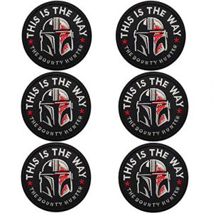 APBVIHL Airsoft Morale Patch 1 This is The Way Mandalorian Star Wars Embroidered Patches, Emblem Tactical Military Morale Funny Patch Decorative Badge, Fastener Hook and Loop Backing
