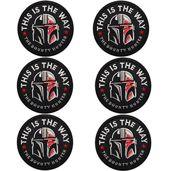 APBVIHL Airsoft Morale Patch 1 This is The Way Mandalorian Star Wars Embroidered Patches, Emblem Tactical Military Morale Funny Patch Decorative Badge, Fastener Hook and Loop Backing
